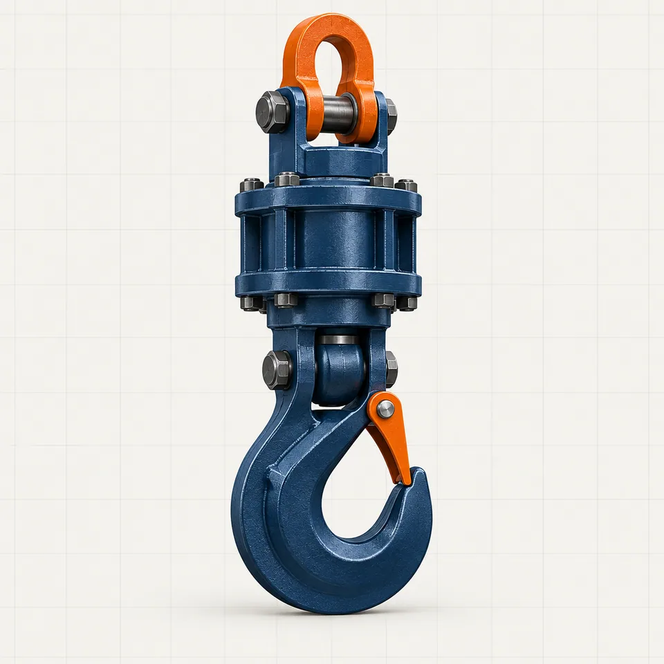 Technical illustration of a heavy drilling hook